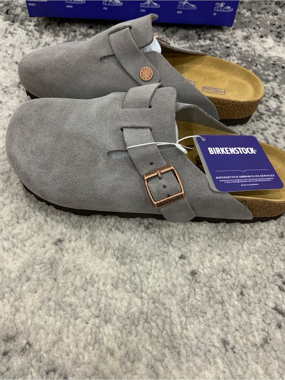 Birkenstock Boston Clog Taupe Grey 37, 38, 39, 40 Woman’s Size 6 / 7 / 8 / 9 - Picture 2 of 3